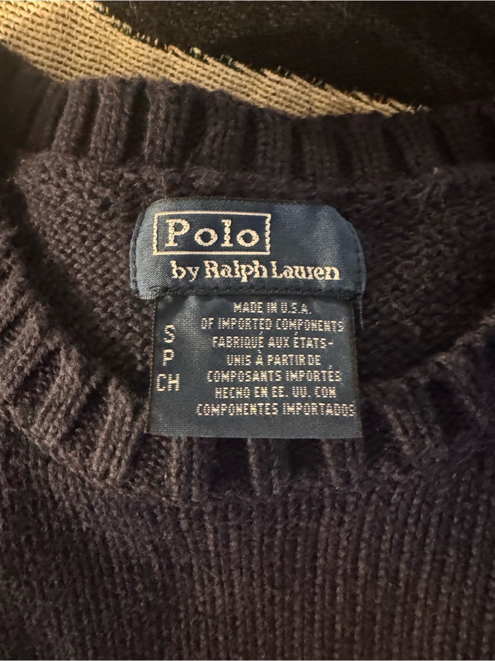 Polo by Ralph Lauren - The Iconic Flag Sweater in Navy Blue - Picture 5 of 7
